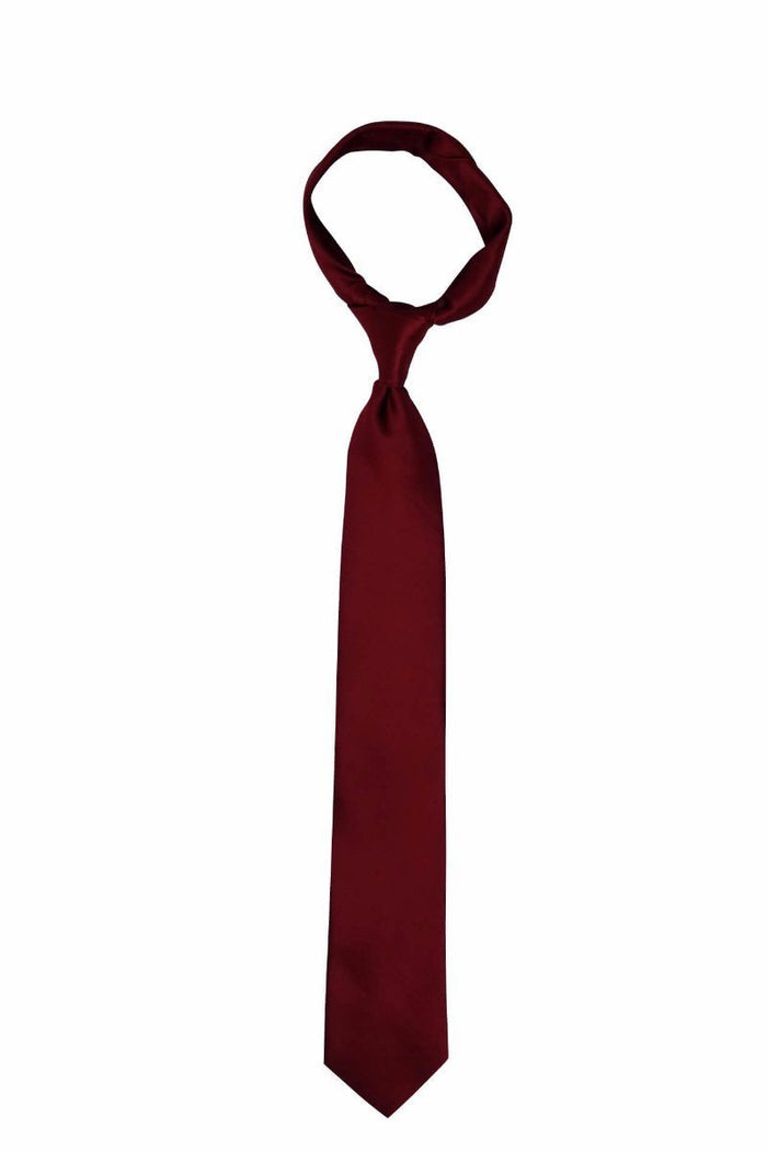 Solid Burgundy Pre-tied Tie, Tie, GoTie