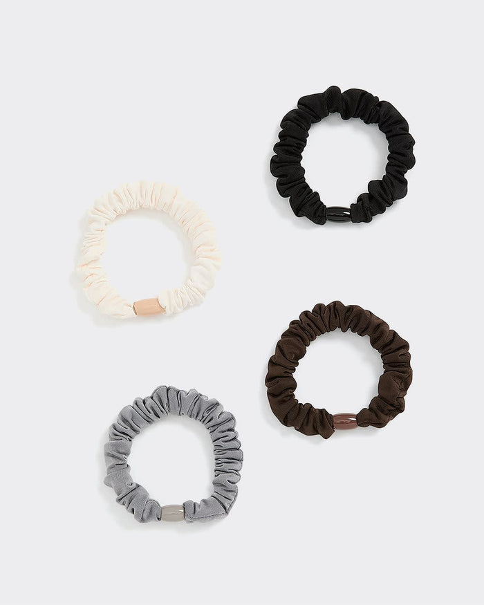 Solid Scrunchies - Set of 4