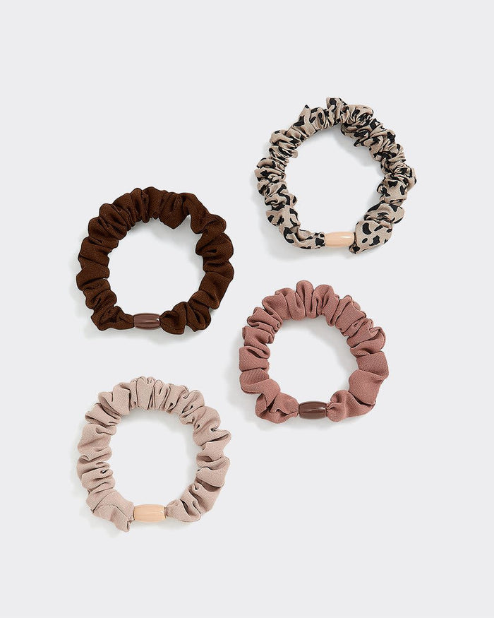 Solid Scrunchies - Set of 4