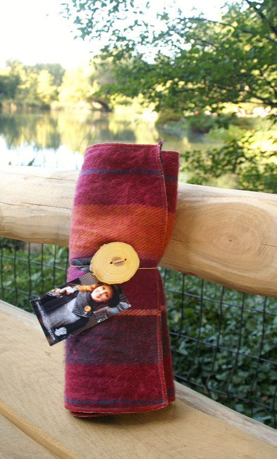 Sorbet Plaid Upcycled Neckwarmer - One-of-a-Kind - 
 - 3