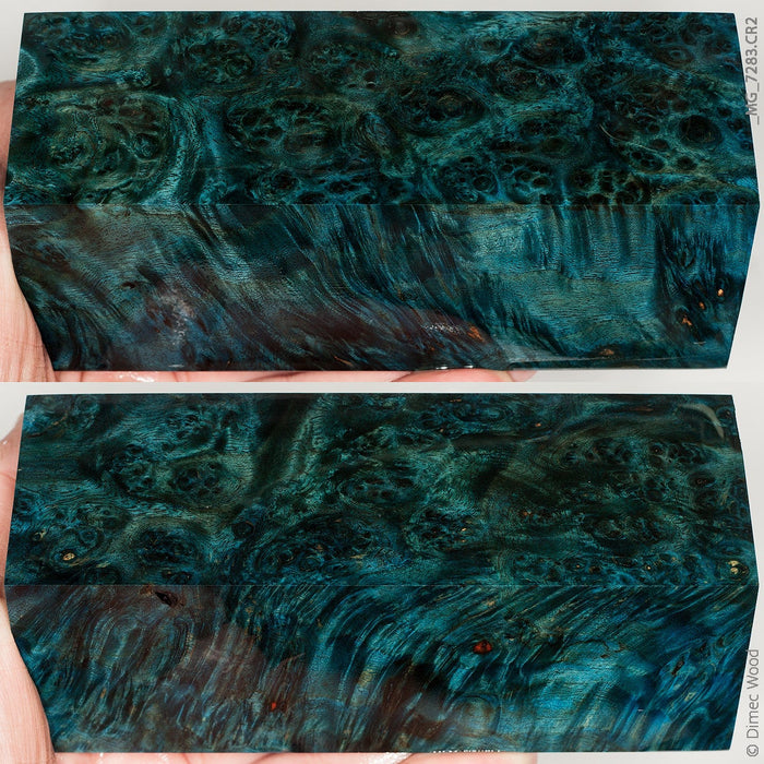 Stabilized wood amboyna burl block