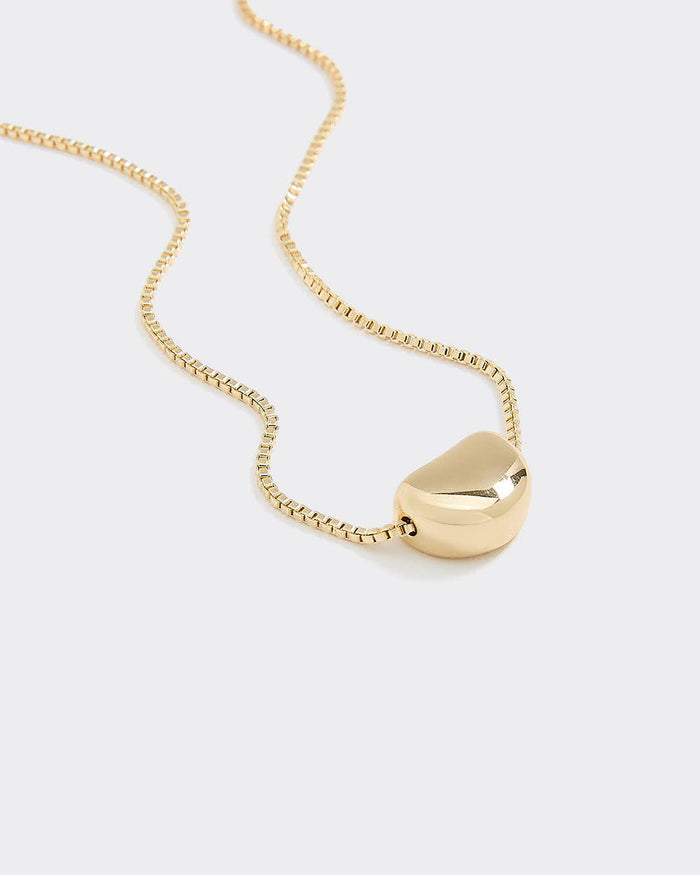 Stainless Steel Short Necklace with Half-Moon Pendant