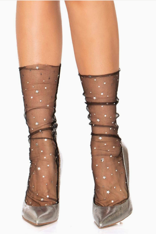 Stars + Moon Sheer Socks