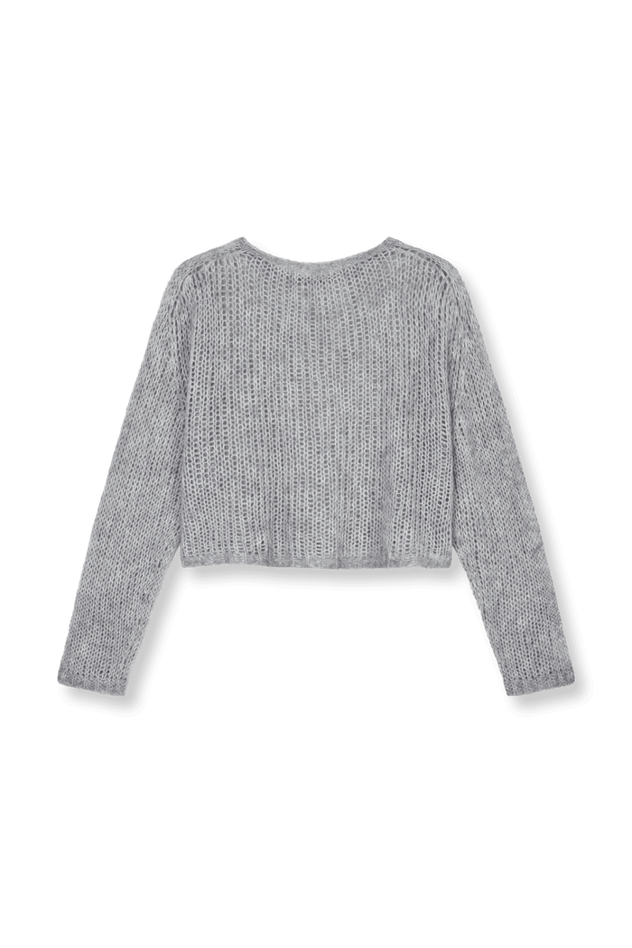 STEPHL Cropped Sweater Light Grey
