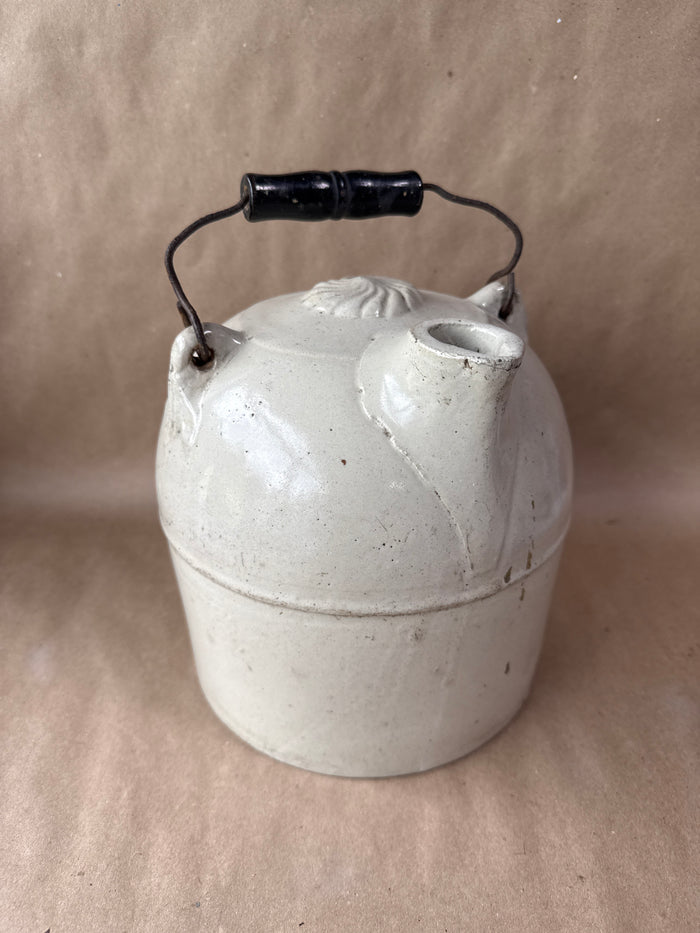 Stoneware XXX Whiskey Moonshine Jug - F.H. Weeks Akron Ohio