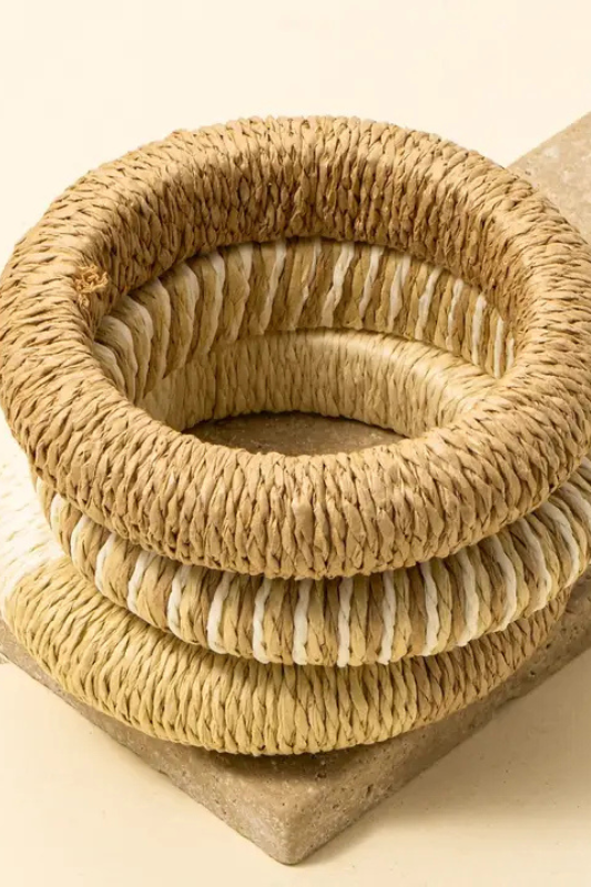 Straw Bangle Set