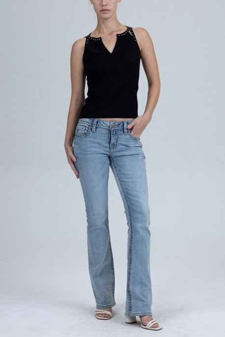 Studded Strap Top