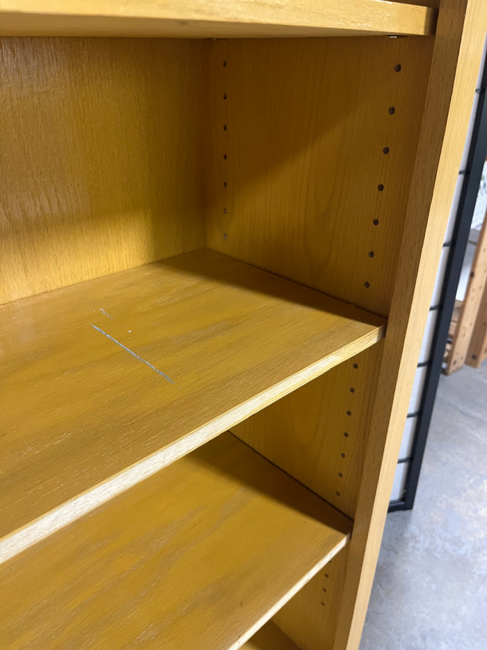Sturdy 4 ft. Tall Bookcase, Light Wood Tone