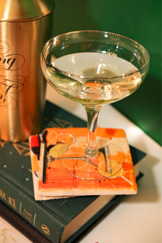Summer Cocktails Marble Coasters