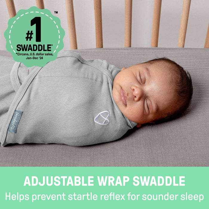 SwaddleMe by Ingenuity Velboa Original Swaddle, Size SM, 0-3 months, 2pk (Pink Hearts)