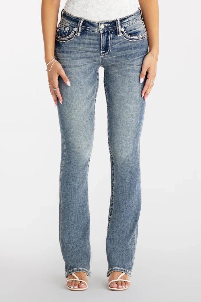 Sylvie Stitched Bootcut Jeans