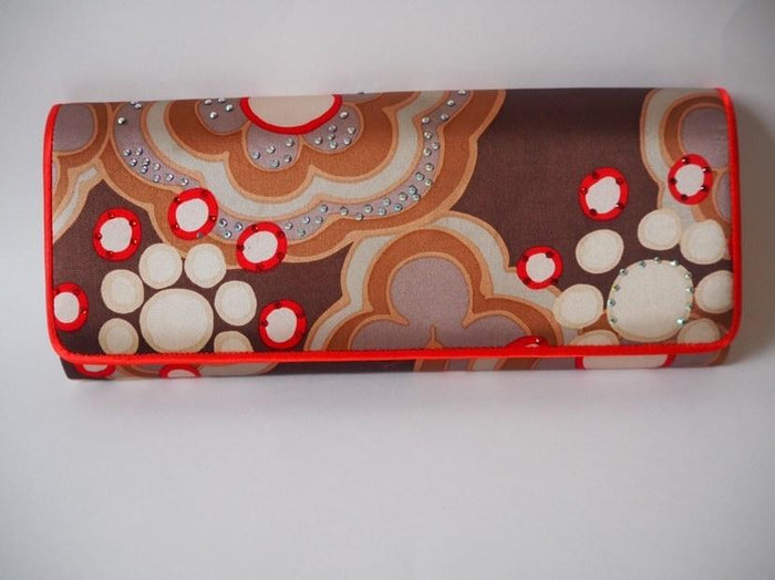 Tashia London Red silk clutch bag