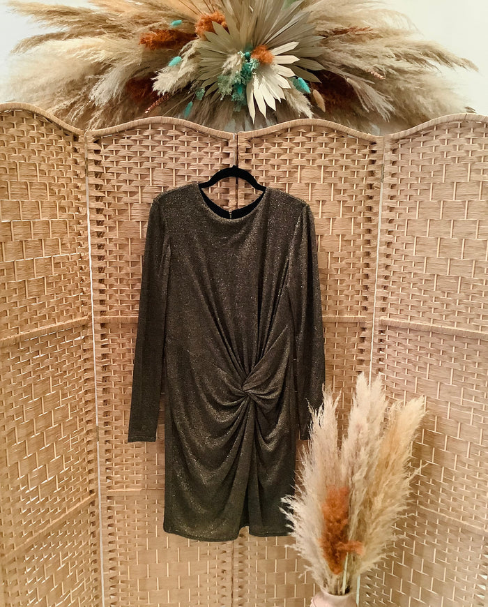 Ted Baker Gold/Black Dress Size Medium