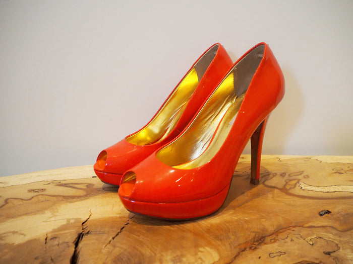 Ted Baker Orange Peep Toe