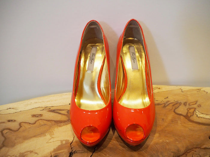 Ted Baker Orange Peep Toe
