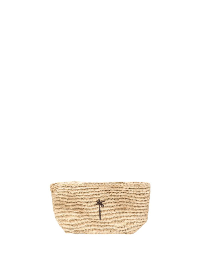 Clutch Manebi Tender 2 Raffia Tote Palm Natural O/S Apoella
