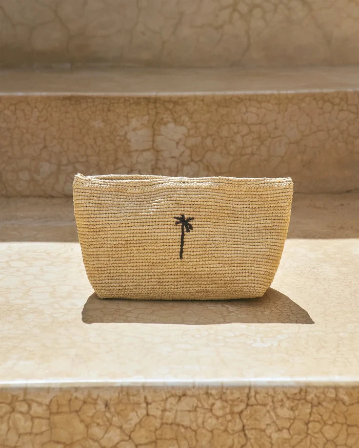 Clutch Manebi Tender 2 Raffia Tote Palm Natural O/S Apoella