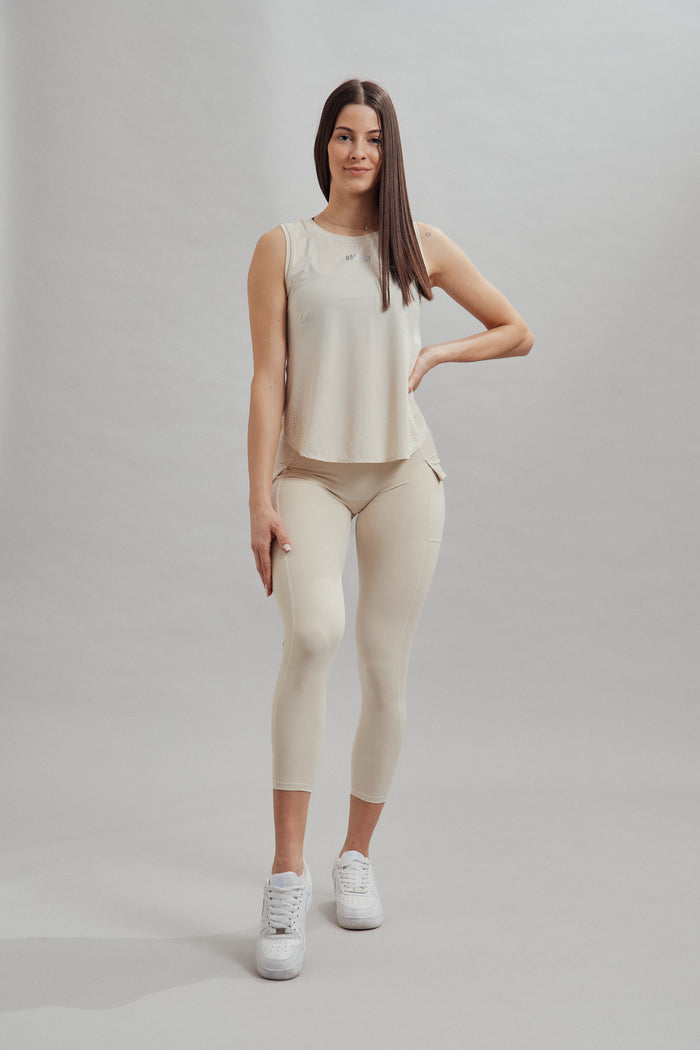 TERRA SLEEVELESS SHIRT BEIGE