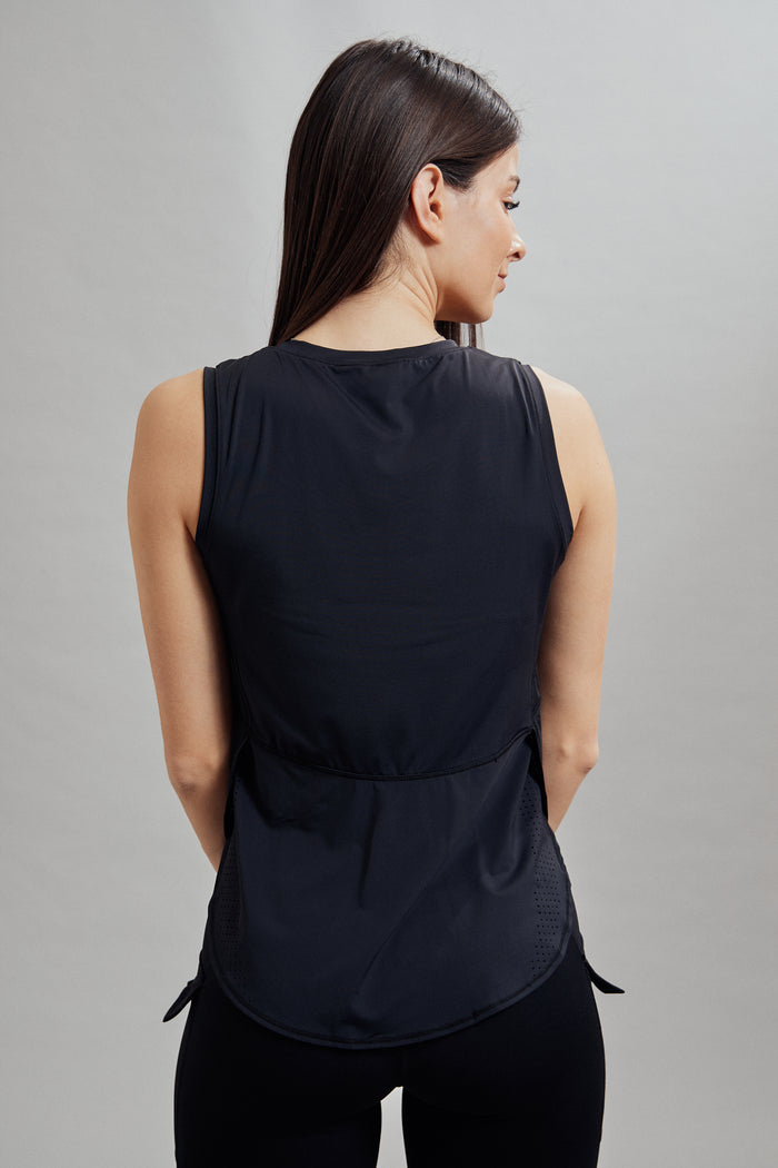 TERRA SLEEVELESS SHIRT BLACK