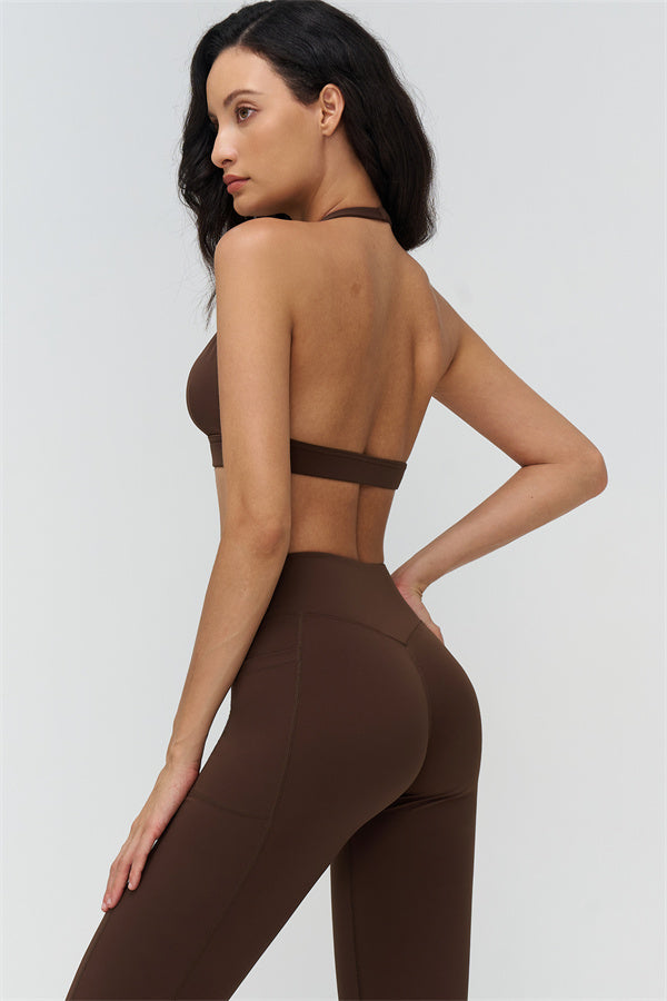 The BoldFit Sports Bra Flared Leggings 2-Piece Set