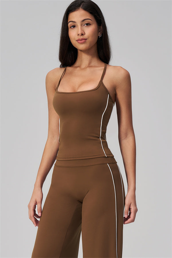 The Breathe Crop Top Straight Leg Pants 2-Piece Set