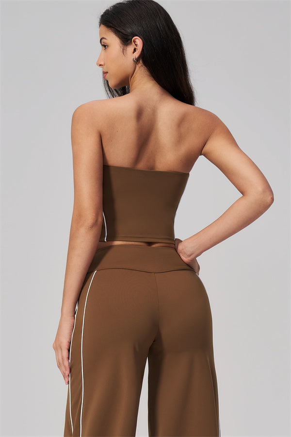 The Breathe Tube Top Straight Leg Pants 2-Piece Set