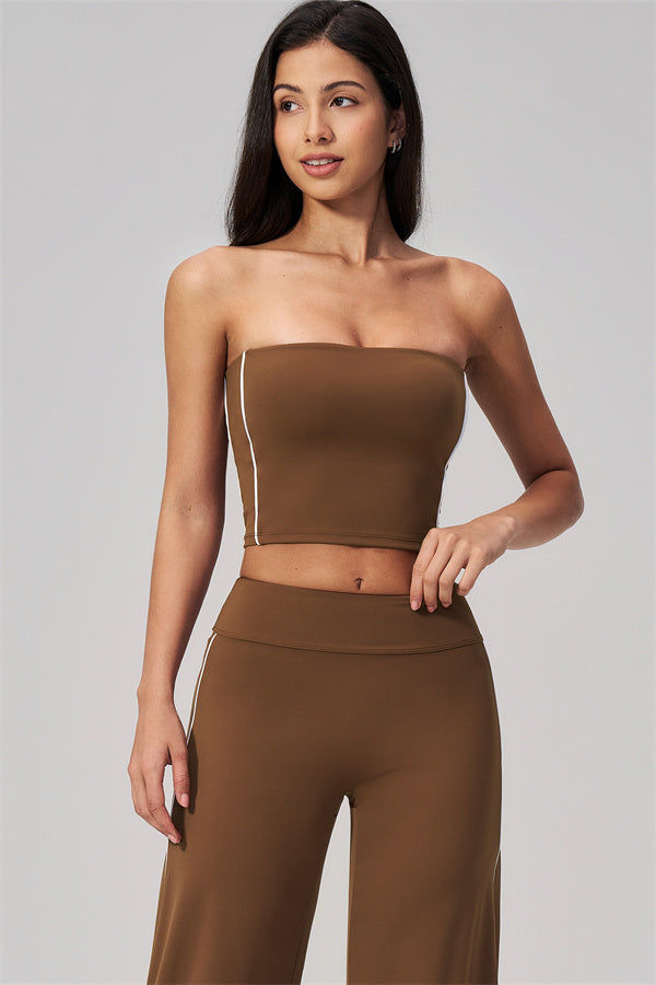 The Breathe Tube Top Straight Leg Pants 2-Piece Set