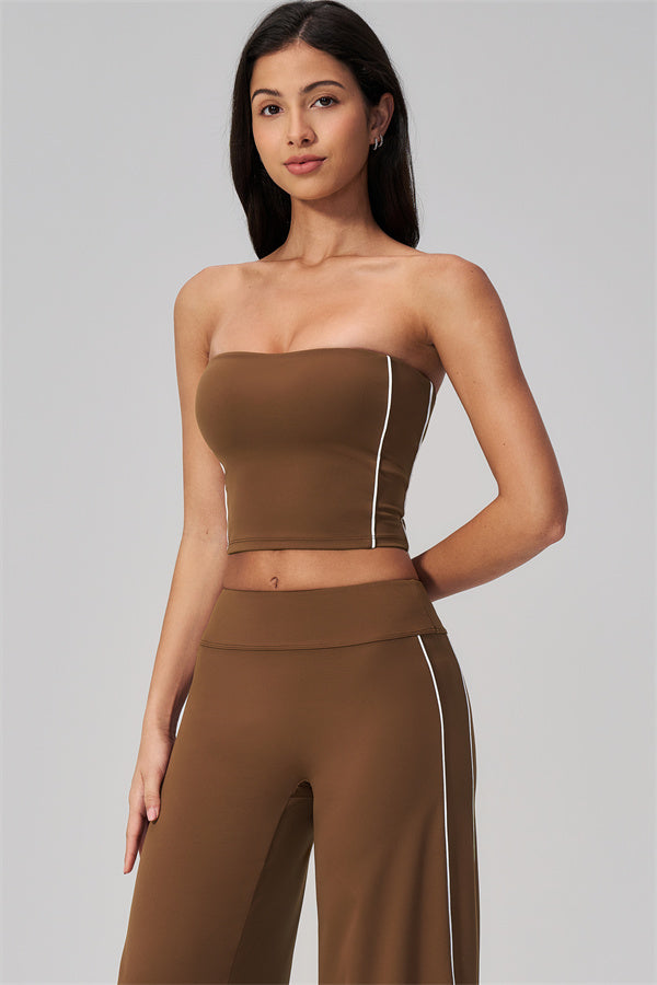 The Breathe Tube Top Straight Leg Pants 2-Piece Set
