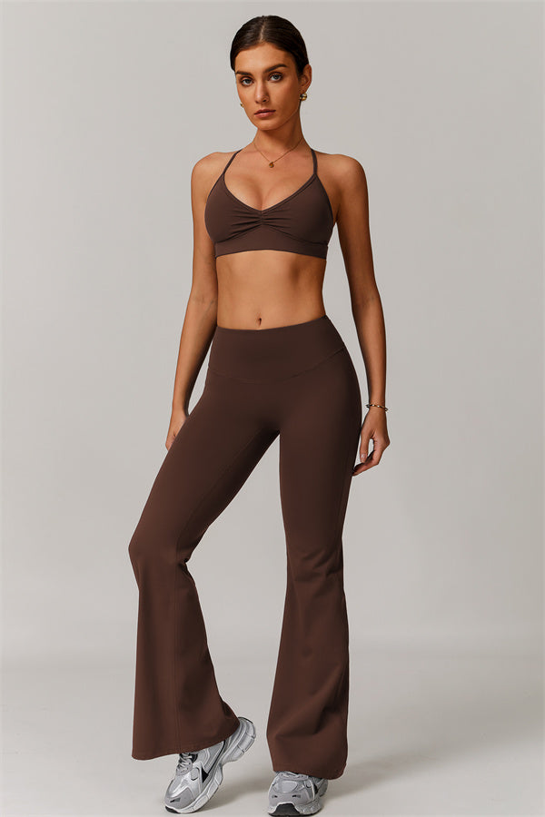 The Delicate Sports Bra Flared Leggings 2-Piece Set