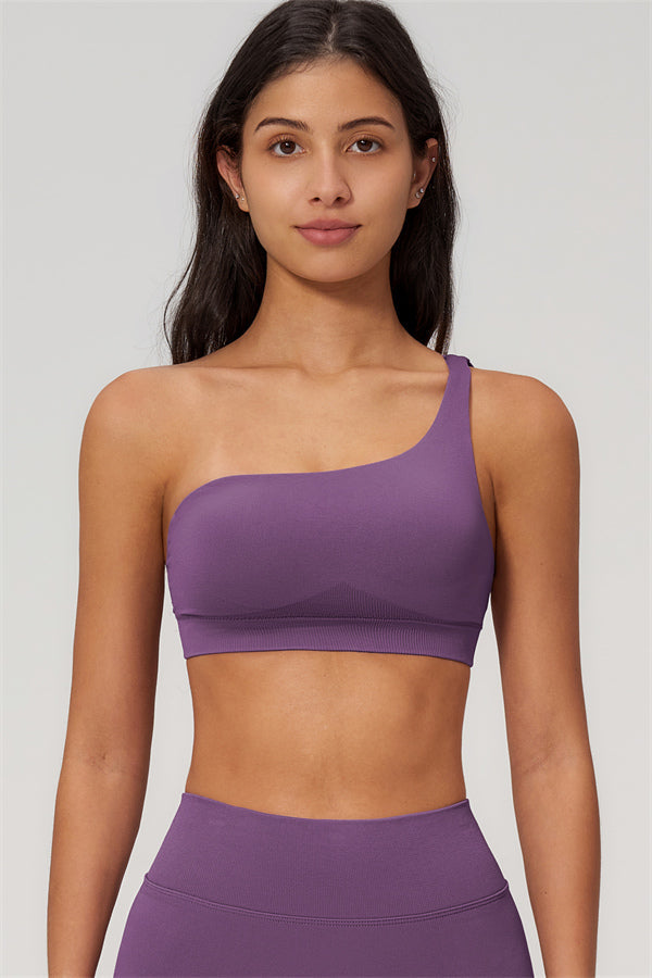 The Empower One-Shoulder Sports Bra Shorts 2-Piece Set