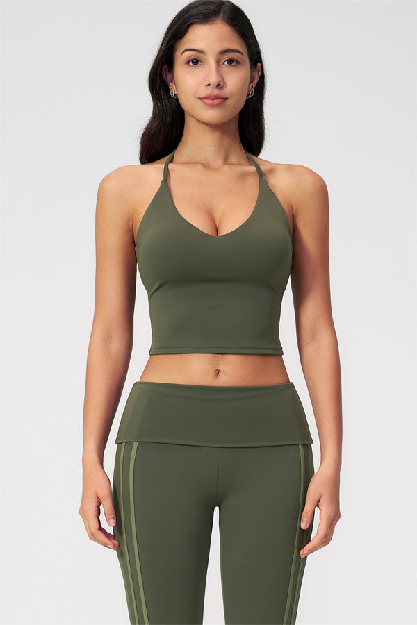 The Evoke Crop Top Capri Leggings 2-Piece Set