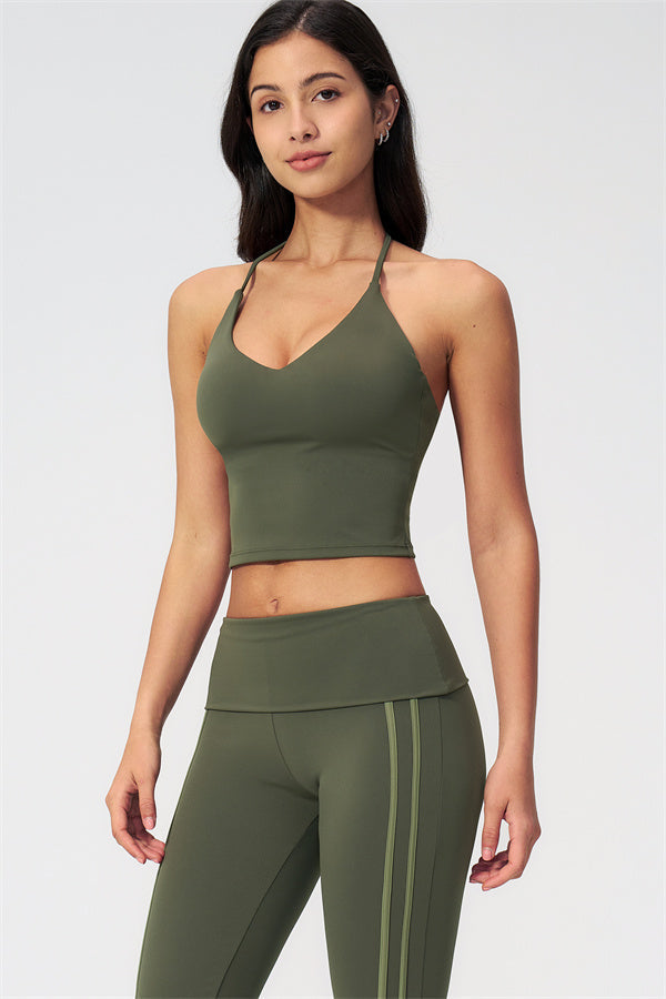 The Evoke Crop Top Capri Leggings 2-Piece Set