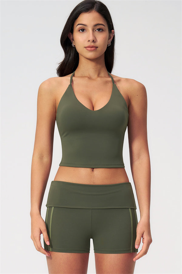 The Evoke Crop Top Shorts 2-Piece Set