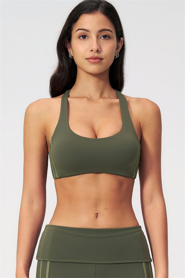 The Evoke Racerback Sports Bra Shorts 2-Piece Set
