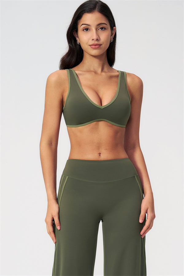 The Evoke Sports Bra Straight Leg Pants 2-Piece Set