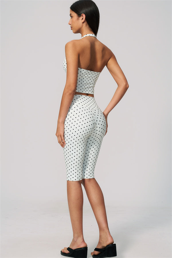 The Frame Halter Tank Top Capri Leggings 2-Piece Set