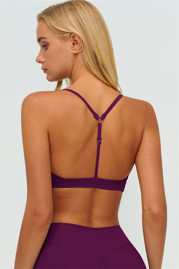 The Lushness Y-Back Sports Bra Flared Leggings 2-Piece Set