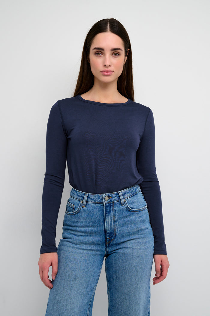 The Modal T-shirt donkerblauw