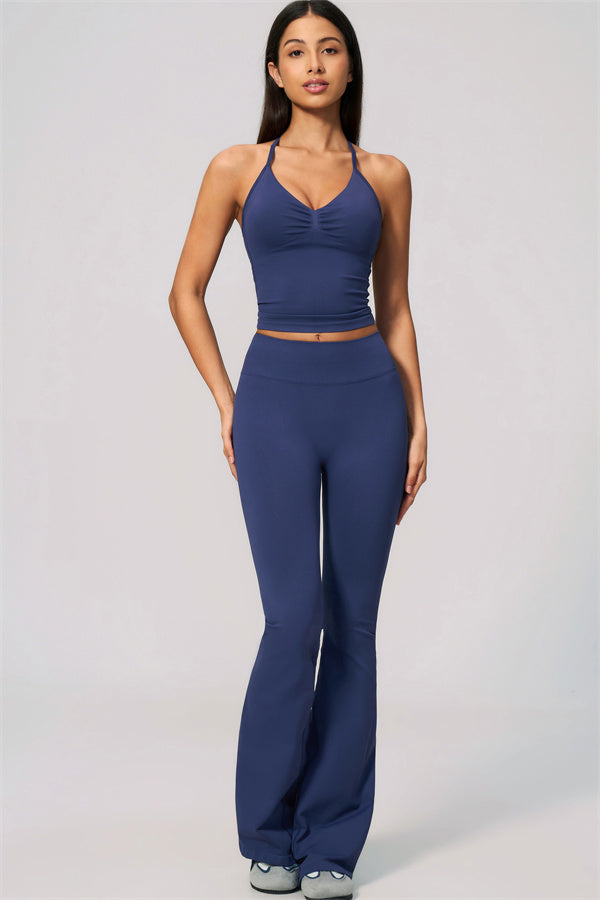 The Velvetine Tank Top Flared Leggings 2-Piece Set