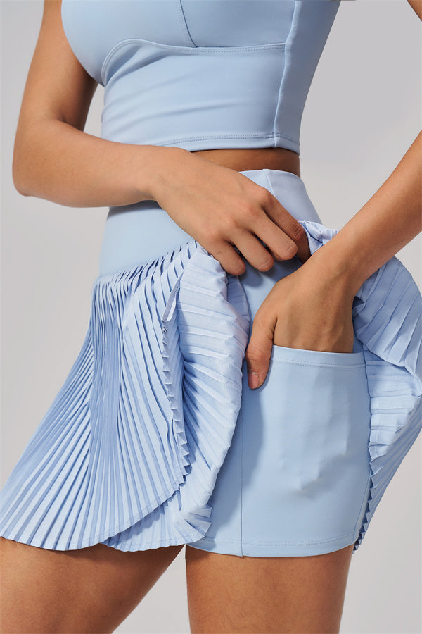 The Ziv Polo Crop Top Tennis Dress 2-Piece Set