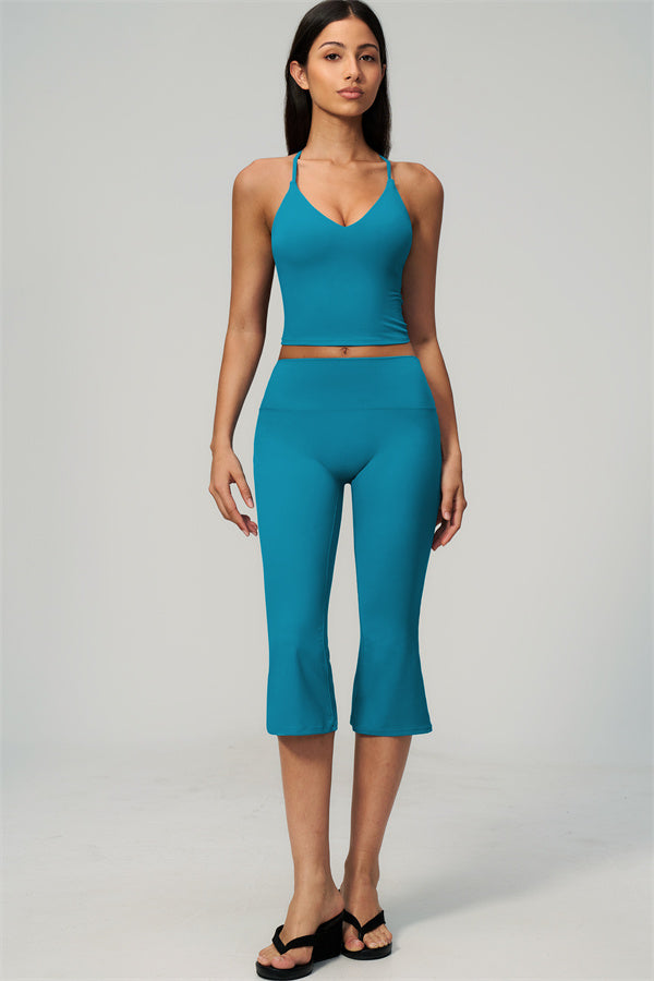 The Zura Tank Top Capri Leggings 2-Piece Set