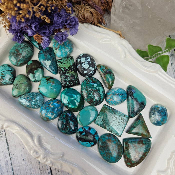 Tibetan Turquoise Cabochons, medium