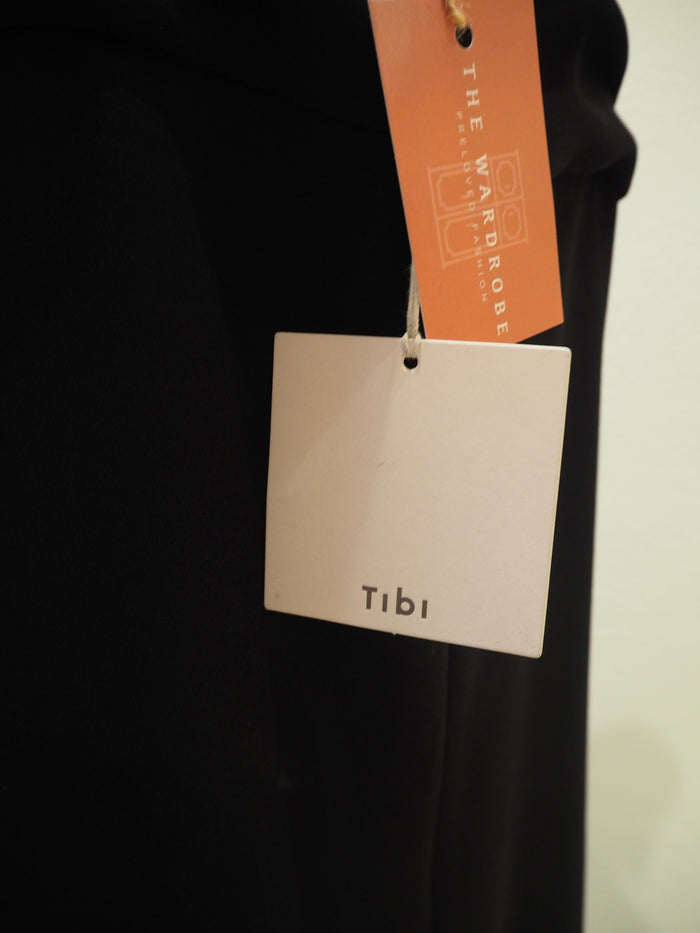 Tibi Black Bow Shoulder Dress Size 8