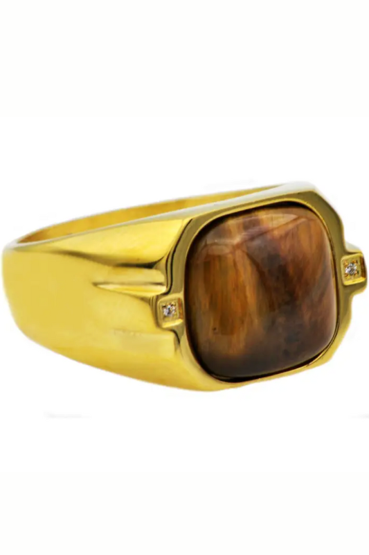 Tiger's Eye Stone Ring