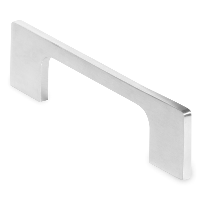 A seamless modern pull with a thin handle and rounded corners.