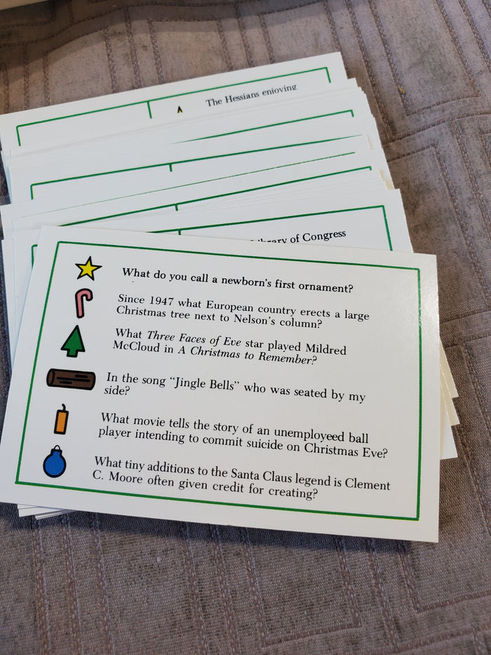 Tis the Season Christmas Trivia Cards