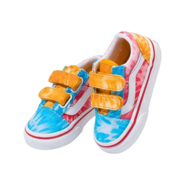 Toddler Old Skool Tie Dye Block Multi True White