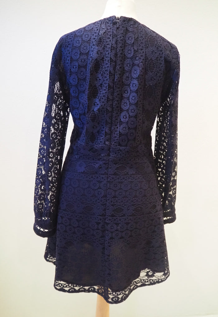 Topshop Navy Lace Dress Size 10