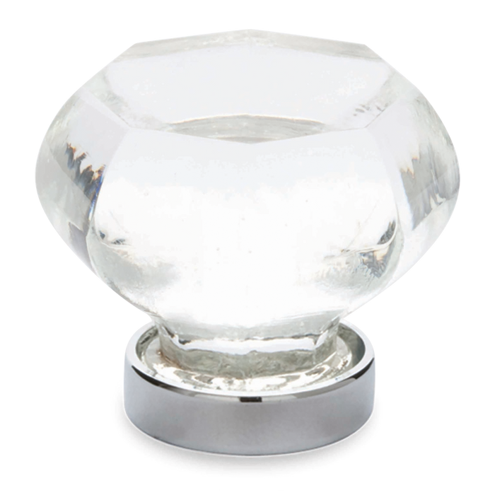 A feminine and traditional diamond shape glass knob.