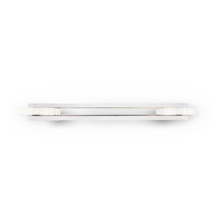 The Transparency Pull is a brass and acrylic handle that adds a bit of sparkle to case goods and cabinetry.